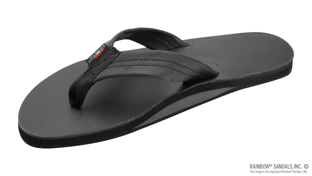 NEW RAINBOW SANDALS women's classic leather sandal in black